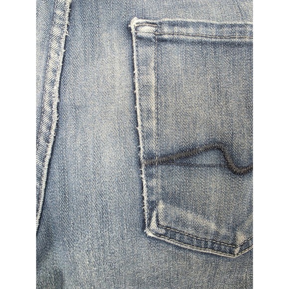 7 For All Mankind Slimmy Jeans Mens Size 33x30 Blue Dark Wash Denim Workwear - Picture 11 of 16